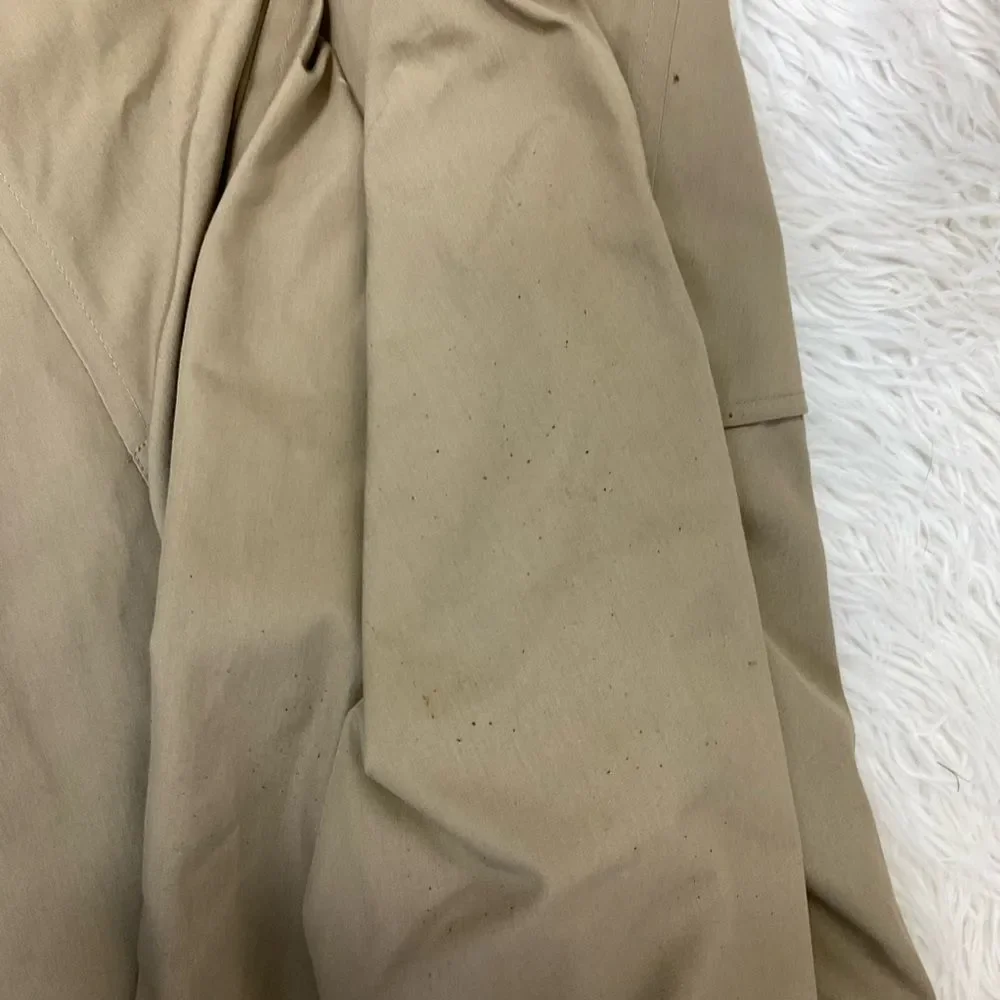 Brooks Brothers Men’s Beige Double Breasted Belted Trench Coat 38R